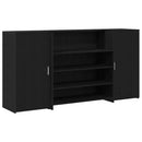vidaXL fekete tölgyfa recepciósasztal 200 x 50 x 103,5 cm