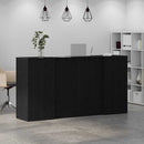 vidaXL fekete tölgyfa recepciósasztal 200 x 50 x 103,5 cm