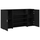 vidaXL fekete tölgyfa recepciósasztal 200 x 50 x 103,5 cm