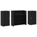vidaXL fekete tölgyfa recepciósasztal 200 x 50 x 103,5 cm