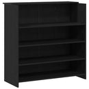 vidaXL fekete tölgyfa recepciósasztal 200 x 50 x 103,5 cm