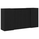 vidaXL fekete tölgyfa recepciósasztal 200 x 50 x 103,5 cm