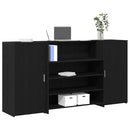 vidaXL fekete tölgyfa recepciósasztal 200 x 50 x 103,5 cm