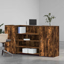 vidaXL recepciós pult füstös tölgy 200x50x103,5 cm szerelt fa