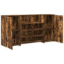 vidaXL recepciós pult füstös tölgy 200x50x103,5 cm szerelt fa