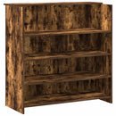 vidaXL recepciós pult füstös tölgy 200x50x103,5 cm szerelt fa