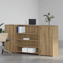 vidaXL recepciós pult kézműves tölgy 200x50x103,5 cm szerelt fa
