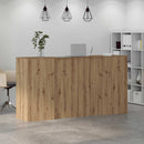 vidaXL recepciós pult kézműves tölgy 200x50x103,5 cm szerelt fa