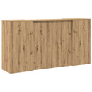 vidaXL recepciós pult kézműves tölgy 200x50x103,5 cm szerelt fa