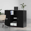 vidaXL recepciós pult fekete tölgyszínű 135x50x103,5 cm szerelt fa