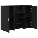 vidaXL recepciós pult fekete tölgyszínű 135x50x103,5 cm szerelt fa