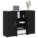 vidaXL recepciós pult fekete tölgyszínű 135x50x103,5 cm szerelt fa