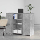 vidaXL recepciós pult betonszürke 135x50x103,5 cm szerelt fa