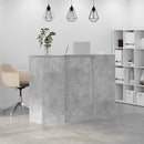 vidaXL recepciós pult betonszürke 135x50x103,5 cm szerelt fa