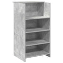 vidaXL recepciós pult betonszürke 135x50x103,5 cm szerelt fa