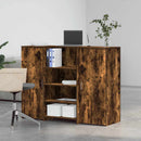 vidaXL recepciós pult füstös tölgy 135x50x103,5 cm szerelt fa