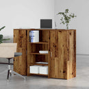 vidaXL recepciós pult antik fa 135x50x103,5 cm szerelt fa