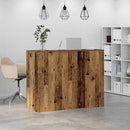 vidaXL recepciós pult antik fa 135x50x103,5 cm szerelt fa