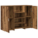 vidaXL recepciós pult antik fa 135x50x103,5 cm szerelt fa