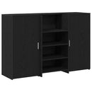 vidaXL recepciós pult fekete tölgyszínű 155x50x103,5 cm szerelt fa
