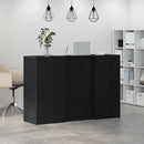 vidaXL recepciós pult fekete tölgyszínű 155x50x103,5 cm szerelt fa