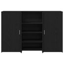 vidaXL recepciós pult fekete tölgyszínű 155x50x103,5 cm szerelt fa