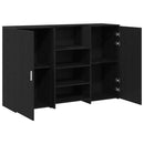 vidaXL recepciós pult fekete tölgyszínű 155x50x103,5 cm szerelt fa
