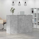 vidaXL recepciós pult betonszürke 155x50x103,5 cm szerelt fa