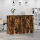 vidaXL recepciós pult füstös tölgy 155x50x103,5 cm szerelt fa