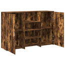 vidaXL recepciós pult füstös tölgy 155x50x103,5 cm szerelt fa