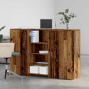 vidaXL recepciós pult antik fa 155x50x103,5 cm szerelt fa