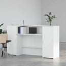 vidaXL fehér, rétegelt fa recepciós asztal 180 x 50 x 103,5 cm