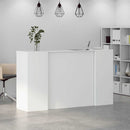 vidaXL fehér, rétegelt fa recepciós asztal 180 x 50 x 103,5 cm