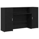 vidaXL fekete tölgyfa recepciósasztal 180 x 50 x 103,5 cm