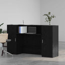 vidaXL fekete tölgyfa recepciósasztal 180 x 50 x 103,5 cm