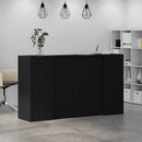 vidaXL fekete tölgyfa recepciósasztal 180 x 50 x 103,5 cm