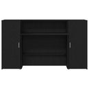 vidaXL fekete tölgyfa recepciósasztal 180 x 50 x 103,5 cm