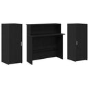 vidaXL fekete tölgyfa recepciósasztal 180 x 50 x 103,5 cm