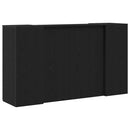 vidaXL fekete tölgyfa recepciósasztal 180 x 50 x 103,5 cm