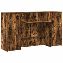 vidaXL recepciós pult füstös tölgy 180x50x103,5 cm szerelt fa
