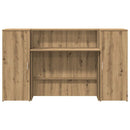 vidaXL recepciós pult kézműves tölgy 180x50x103,5 cm szerelt fa