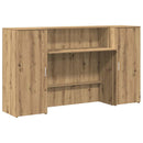 vidaXL recepciós pult kézműves tölgy 180x50x103,5 cm szerelt fa