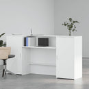 vidaXL recepciós pult fehér 200x50x103,5 cm szerelt fa