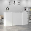 vidaXL recepciós pult fehér 200x50x103,5 cm szerelt fa