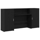 vidaXL recepciós pult fekete tölgyszínű 200x50x103,5 cm szerelt fa