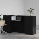 vidaXL recepciós pult fekete tölgyszínű 200x50x103,5 cm szerelt fa