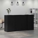 vidaXL recepciós pult fekete tölgyszínű 200x50x103,5 cm szerelt fa