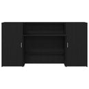 vidaXL recepciós pult fekete tölgyszínű 200x50x103,5 cm szerelt fa