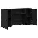 vidaXL recepciós pult fekete tölgyszínű 200x50x103,5 cm szerelt fa