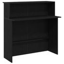 vidaXL recepciós pult fekete tölgyszínű 200x50x103,5 cm szerelt fa